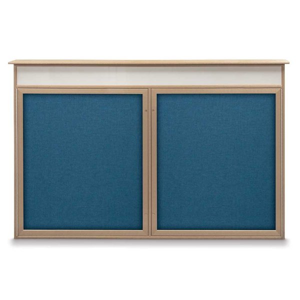 United Visual Products Open Faced Traditional Corkboard, 96x48" UV647A-SATIN-COBACC